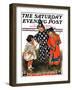 "Trick-Or-Treat," Saturday Evening Post Cover, October 25, 1930-Ellen Pyle-Framed Giclee Print