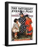 "Trick-Or-Treat," Saturday Evening Post Cover, October 25, 1930-Ellen Pyle-Framed Giclee Print