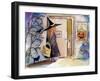 Trick or Treat Witch Jack O Lantern Halloween-sylvia pimental-Framed Art Print