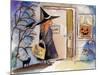 Trick or Treat Witch Jack O Lantern Halloween-sylvia pimental-Mounted Art Print