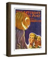 "Trick or Treaters," Saturday Evening Post Cover, October 30, 1937-Robert B. Velie-Framed Giclee Print