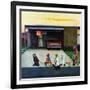 "Trick-Or-Treating in the Burbs", November 1, 1958-John Falter-Framed Giclee Print