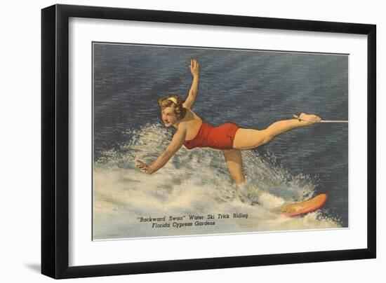 Trick Water Skier, Florida-null-Framed Art Print