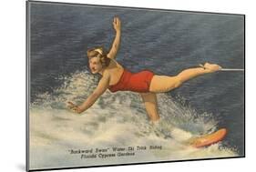 Trick Water Skier, Florida-null-Mounted Art Print