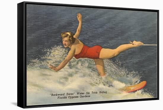 Trick Water Skier, Florida-null-Framed Stretched Canvas