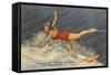 Trick Water Skier, Florida-null-Framed Stretched Canvas