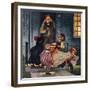 "Tricking Trick-Or-Treaters", November 3, 1951-Amos Sewell-Framed Giclee Print