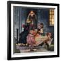 "Tricking Trick-Or-Treaters", November 3, 1951-Amos Sewell-Framed Giclee Print