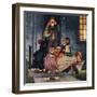 "Tricking Trick-Or-Treaters", November 3, 1951-Amos Sewell-Framed Giclee Print