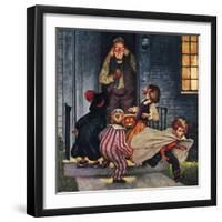 "Tricking Trick-Or-Treaters", November 3, 1951-Amos Sewell-Framed Giclee Print