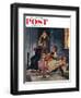 "Tricking Trick-Or-Treaters" Saturday Evening Post Cover, November 3, 1951-Amos Sewell-Framed Giclee Print