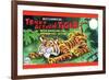 Tricky Action Tiger-null-Framed Art Print