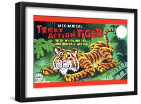 Tricky Action Tiger-null-Framed Art Print