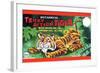 Tricky Action Tiger-null-Framed Art Print