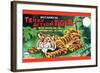 Tricky Action Tiger-null-Framed Art Print