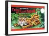 Tricky Action Tiger-null-Framed Art Print