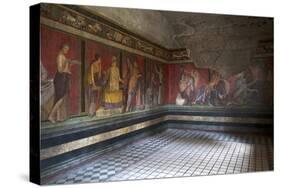 Triclinium Frescoes, Villa Dei Misteri, Pompeii, Campania, Italy-Oliviero Olivieri-Stretched Canvas