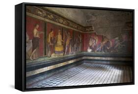 Triclinium Frescoes, Villa Dei Misteri, Pompeii, Campania, Italy-Oliviero Olivieri-Framed Stretched Canvas