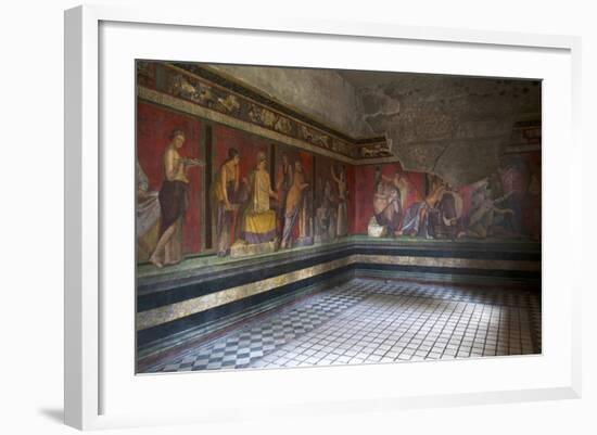 Triclinium Frescoes, Villa Dei Misteri, Pompeii, Campania, Italy-Oliviero Olivieri-Framed Photographic Print