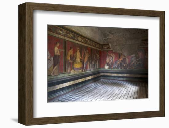 Triclinium Frescoes, Villa Dei Misteri, Pompeii, Campania, Italy-Oliviero Olivieri-Framed Photographic Print