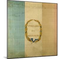 Tricolore with the Motto "Live Free or Die," 1792 (Painted Fabric)-null-Mounted Giclee Print