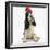 Tricolour English Cocker Spaniel, 7 Months Old, Wearing a Father Christmas Hat-Mark Taylor-Framed Photographic Print