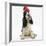 Tricolour English Cocker Spaniel, 7 Months Old, Wearing a Father Christmas Hat-Mark Taylor-Framed Photographic Print