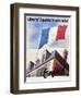 Tricolour over a French Town Hall-null-Framed Giclee Print