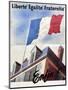 Tricolour over a French Town Hall-null-Mounted Giclee Print