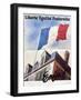 Tricolour over a French Town Hall-null-Framed Giclee Print