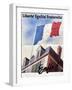 Tricolour over a French Town Hall-null-Framed Giclee Print