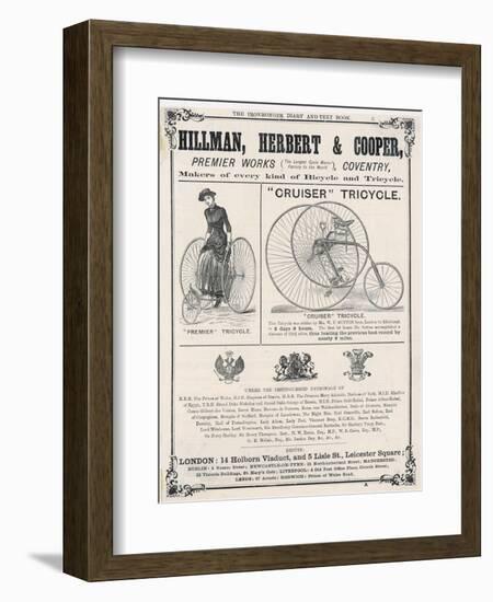 Tricycle Advertisement-null-Framed Art Print