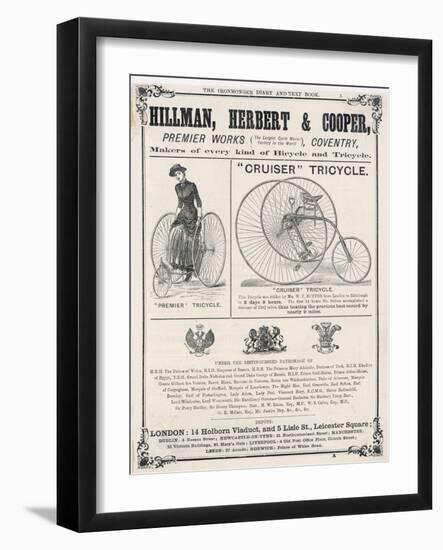 Tricycle Advertisement-null-Framed Art Print