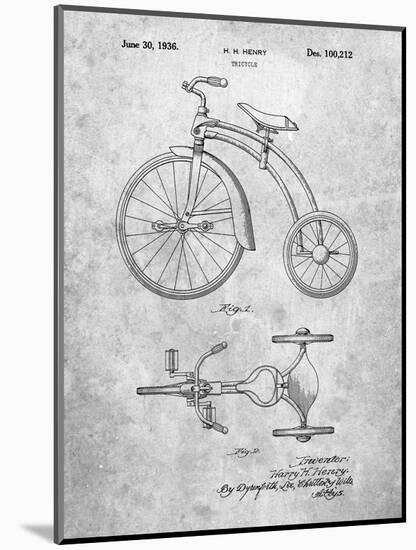 Tricycle Patent-Cole Borders-Mounted Art Print