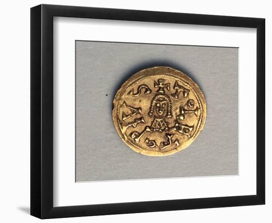 Triens of Recared I, King of Visigoths in Spain, Verso. Visigothic Coins, 6th Century-null-Framed Giclee Print