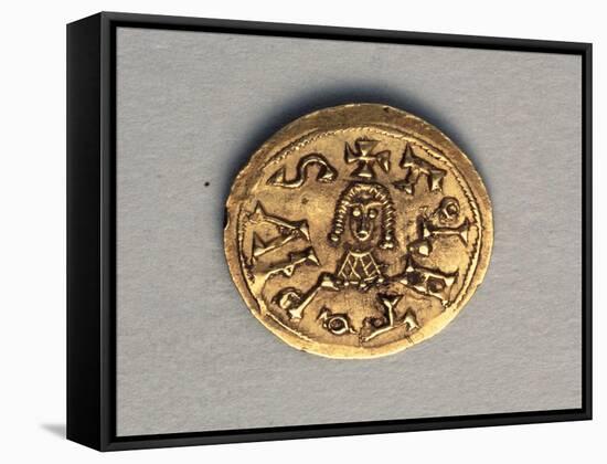 Triens of Recared I, King of Visigoths in Spain, Verso. Visigothic Coins, 6th Century-null-Framed Stretched Canvas