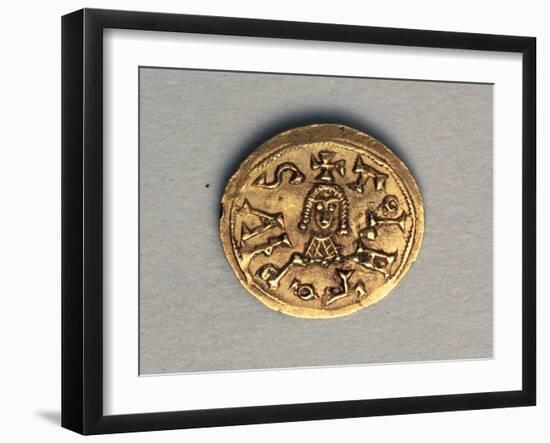 Triens of Recared I, King of Visigoths in Spain, Verso. Visigothic Coins, 6th Century-null-Framed Giclee Print