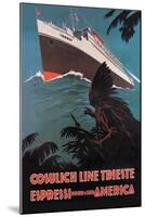 Trieste Cruise Line to North and South America-A. Dondov-Mounted Art Print