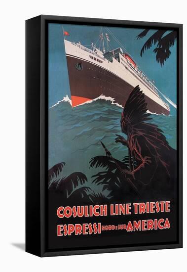 Trieste Cruise Line to North and South America-A. Dondov-Framed Stretched Canvas