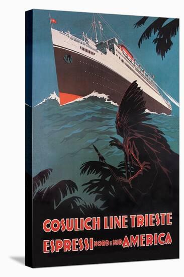 Trieste Cruise Line to North and South America-A. Dondov-Stretched Canvas