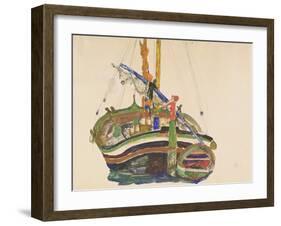 Trieste Fishing Boat, 1912-Egon Schiele-Framed Giclee Print