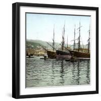 Trieste (Italy), the Port Seen from St, Charles' Jetty, Circa 18905-Leon, Levy et Fils-Framed Photographic Print