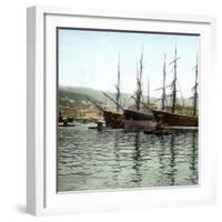 Trieste (Italy), the Port Seen from St, Charles' Jetty, Circa 18905-Leon, Levy et Fils-Framed Photographic Print