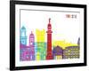 Trieste Skyline Pop-paulrommer-Framed Art Print