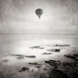 A Hot Air Balloon Floating Above the Sea-Trigger Image-Photographic Print