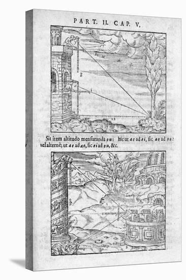 Trigonometry In Distance Measurement-Middle Temple Library-Stretched Canvas