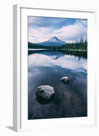 Trillium Clouds in Reflection, Summer Mount Hood Wilderness Oregon-Vincent James-Framed Photographic Print