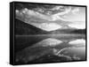 Trillium Lake, Mt Hood National Forest, Mt Hood Wilderness Area, Oregon, USA-Adam Jones-Framed Stretched Canvas