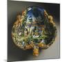 Trilobate Bowl Depicting Hannibal Crossing Alps, Ceramic, Fontana Workshop, Urbino, Marche, Italy-null-Mounted Giclee Print