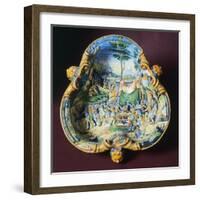 Trilobate Bowl with Scene from Stories of Hannibal, Ca 1560-1570-null-Framed Giclee Print